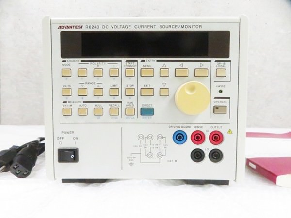 ADVANTEST/アドバンテスト「R6243」DC VOLTAGE CURRENT SOURCE/MONITOR モニター アドバンテスト／ADVANTEST R6243 直流電圧⁄電流発生器 | 中古計測器の